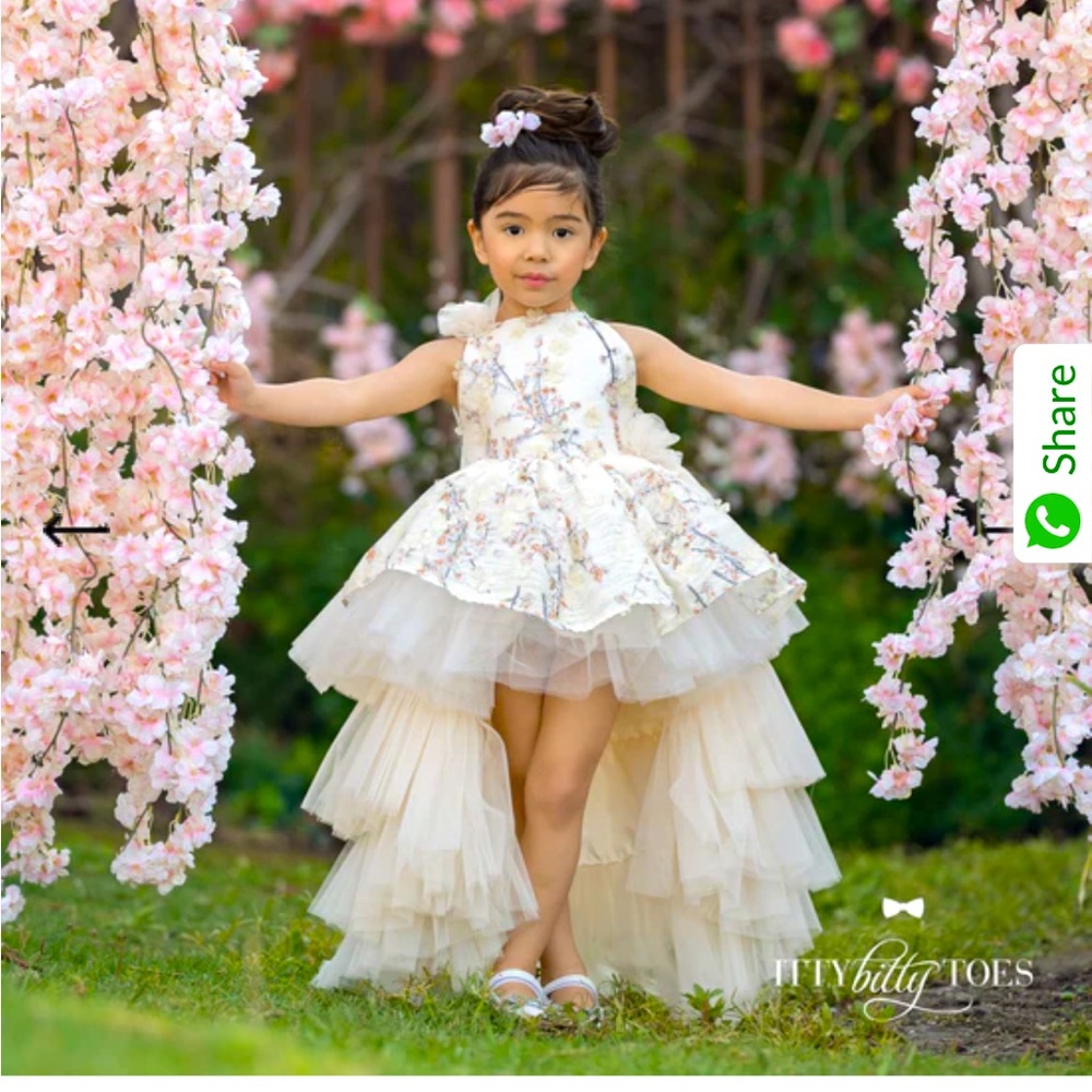 Itty Bitty Toes Kayo Dress Ivory Size 5